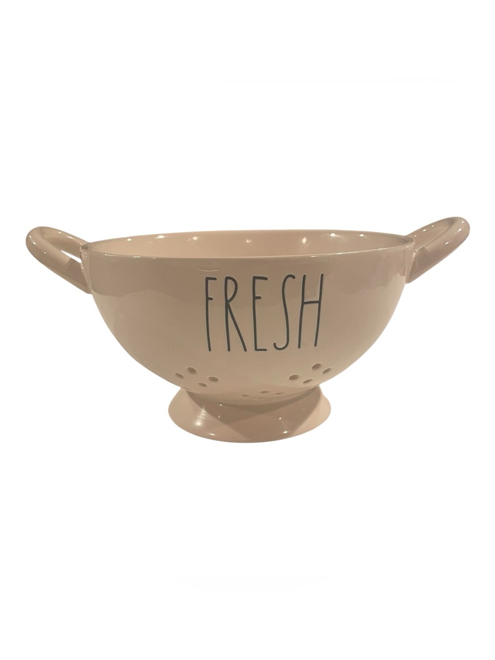 Rae Dunn FRESH Colander Kitchen Strainer Farmhouse Ceramic Full Size